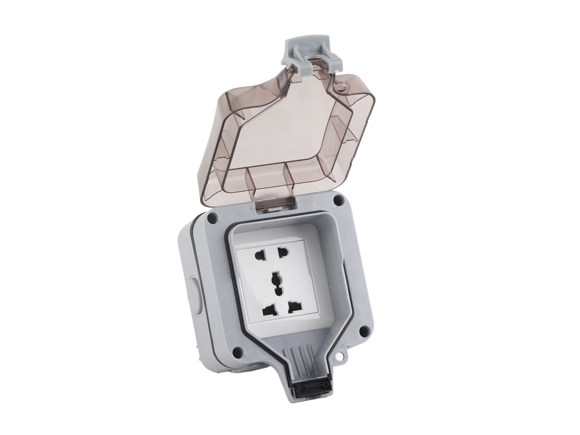 Enchufe De Pared Impermeable Ip66 Con 5 Orificios Para Uso En Exteriores, Material De Pc, Carga Segura.