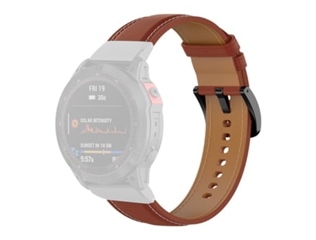 Correa de piel auténtica con herramienta para Garmin Fenix 7/Instinct 2/Fenix 5/Forerunner 935/Forerunner 945 - marrón oscuro