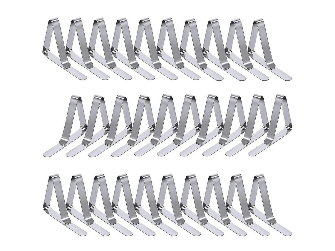 30 Clips De Mantel De Acero Inoxidable Extendidos Antiviento Para Exteriores (xiatian) 18 Piezas