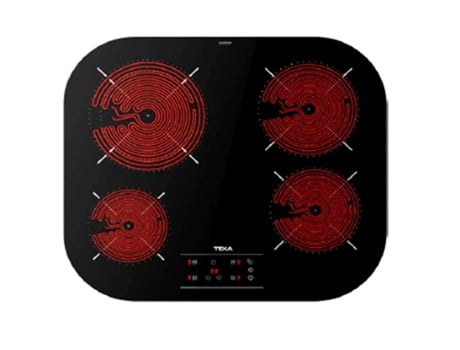 Placa Vitrocerámica TEKA TC PRO 6400 Vitrocerámica (Eléctrica - 59 cm - Negro)