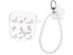 Estuche Para Auriculares Inalámbricos De 4 Piezas Con Cadena De Cuentas, Compatible Con El Diseño Transparente De Etsign.