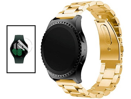 Kit Correa + Protector + Herramienta GIFT4ME (Xiaomi Watch S1 Active - Dorado y Transparente)