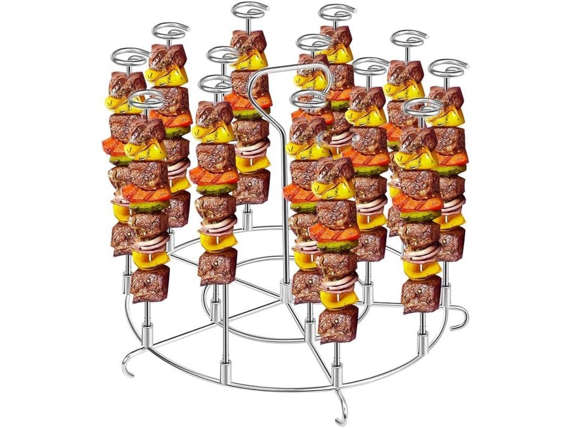 Soporte Para Brochetas De Acero Inoxidable Compatible Con Freidora De Aire De 8 Litros, Accesorio Para Barbacoa (8 Cuartos De Galón).