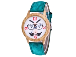 Reloj Casual De Cuarzo Unisex Zhoulianfa Con Correa De Mezclilla (verde)