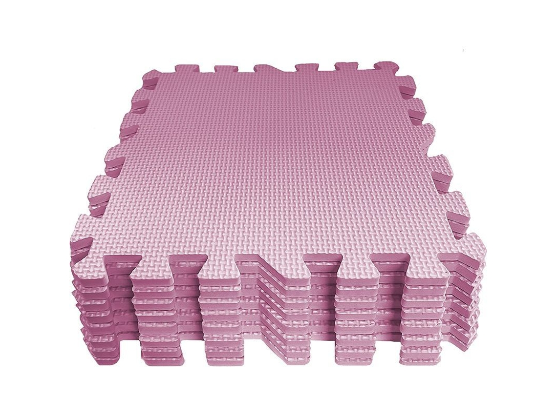 Juego De 8 Cojines De Espuma Entrelazables (rosa) 30x30cm Seguros, Suaves Y Duraderos