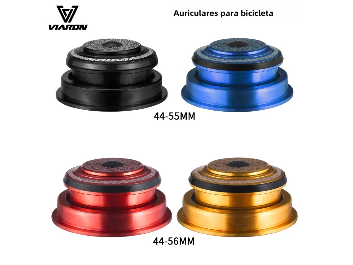 Juego de dirección para bicicleta de montaña Viaron 1 1/8" 44-56 mm Rodamientos de empuje Casquillos de horquilla Vayotoy