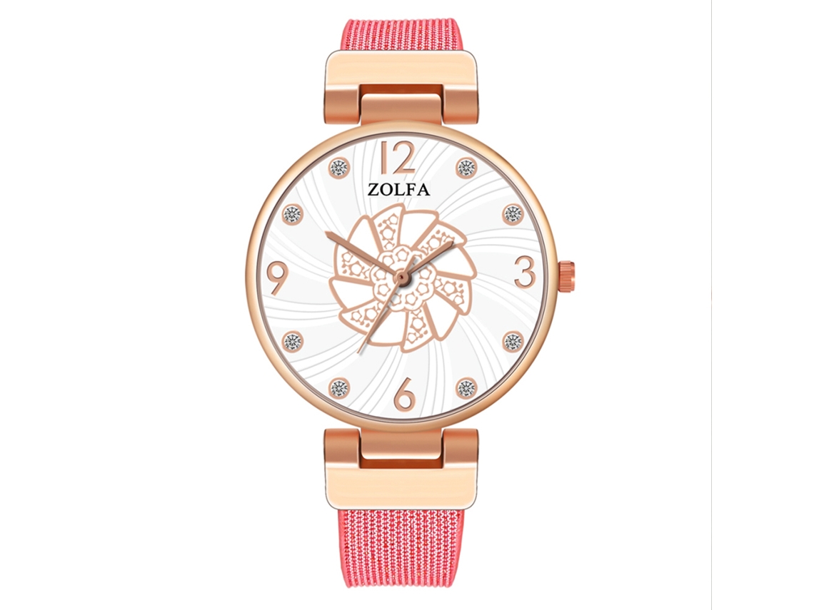 Reloj De Pulsera De Moda Para Mujer Con Brazalete De Acero Y Diamantes De Imitación En La Esfera.
