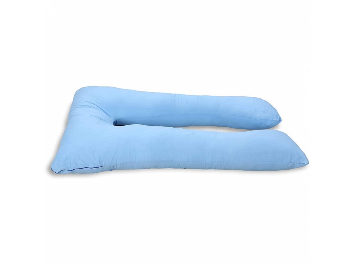 Cojín De Maternidad Con Funda De Algodón 140x80 Cm Azul