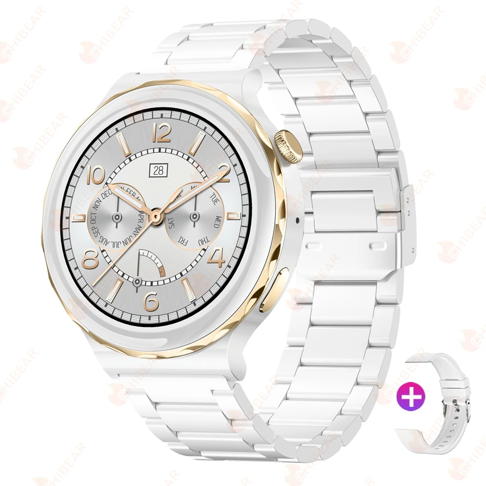 Reloj Inteligente Con Registro De Ondas De Pulso Ecg + Pep (oro Y Acero Blanco)