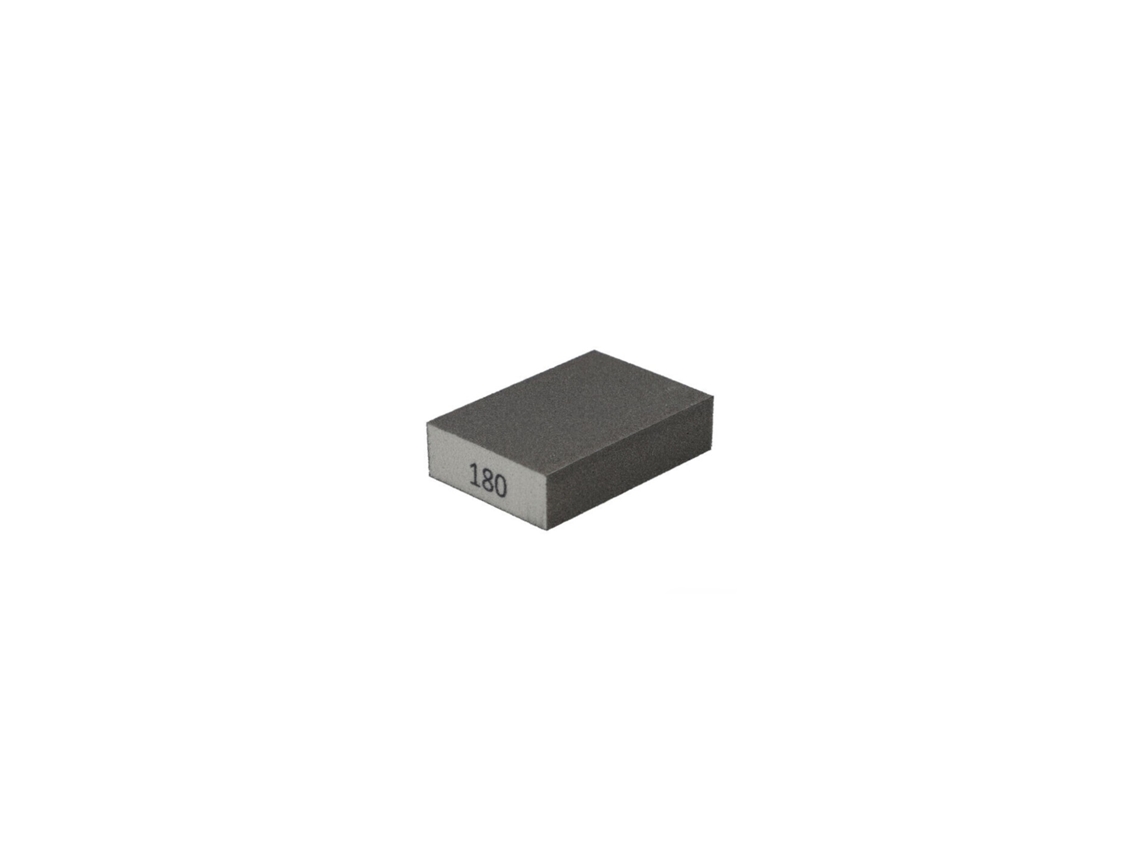 Bloque de lijado plano de 4 caras Norton P180 de grano fino, 100 x 66 x 26 mm