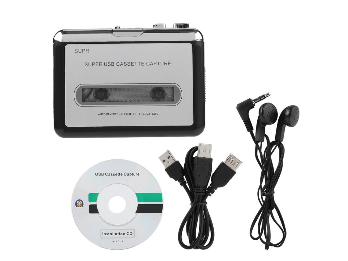 Reproductor de MP3/Casete/Convertidor de casete USB a captura de audio, Tommy01