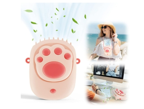 Ventilador de cuello portátil, ventilador de mano USB, ventilador de collar recargable con 3 velocidades, mini ventilador de escritorio, ventilador...
