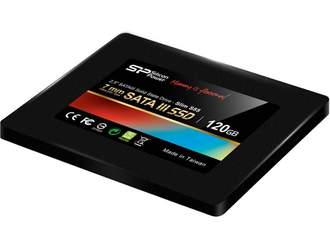 Disco SSD Interno SILICON POWER SP120GBSS3S55S2 (120 GB - SATA - 500 MB/s)