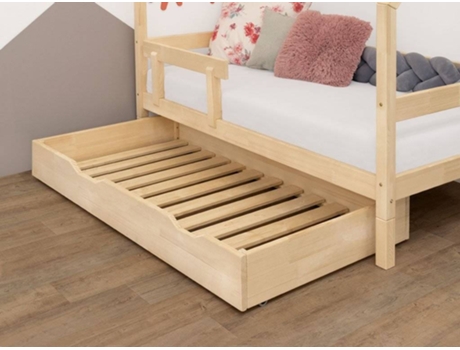 Cajón para Cama BENLEMI Buddy (Marrón - Madera Natural - 90x170x22 cm)