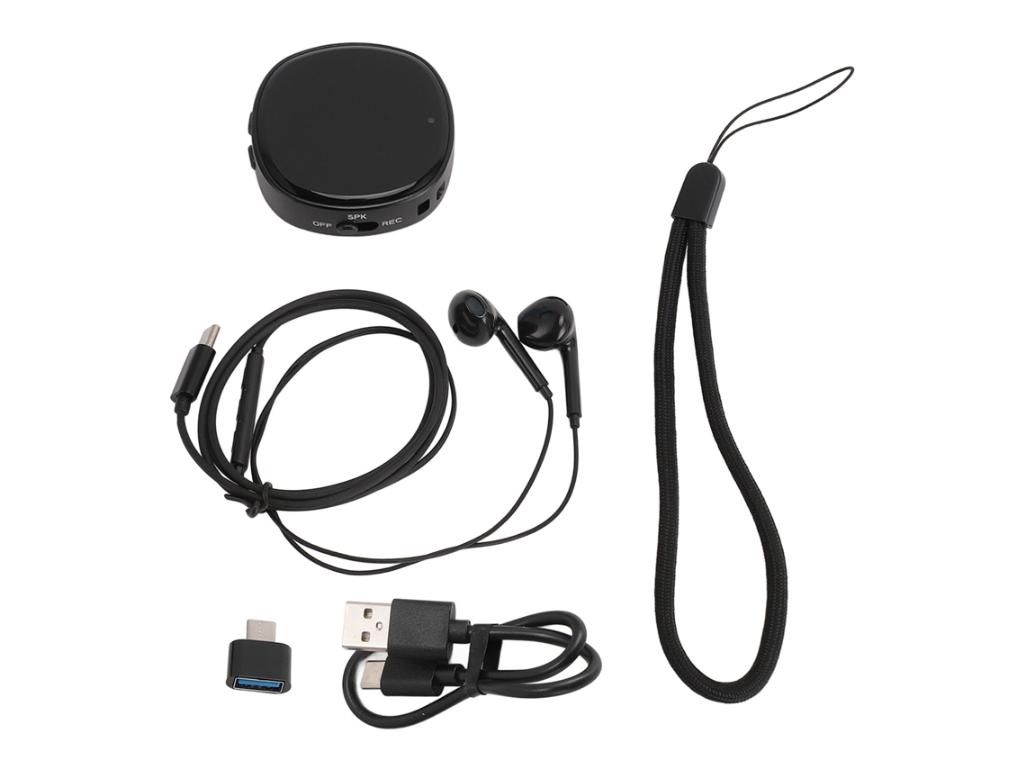 Grabadora De Cinta Magnética Con Activación Por Voz, 128 Gb, Usb-c, Batería De 70 H, Reproductor Mp3 Hd.