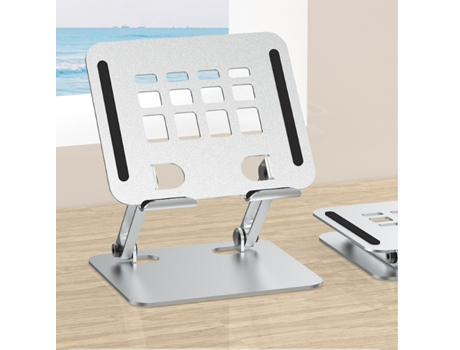 Soporte giratorio de 360° para tableta de aleación de aluminio para dispositivos de 4 a 12,8 pulgadas Plata