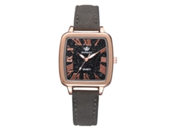 Elegante Reloj De Pulsera Analógico De Cuarzo Gris Informal Con Correa Ajustable De Pu.