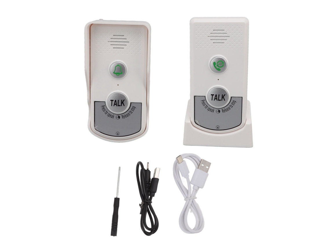 Intercomunicador de timbre inalámbrico Primerox de 1000 m con carga USB y resistencia al agua IP54 para el hogar.