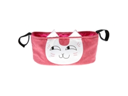 Bolso Organizador De Pañales Para Cochecito De Bebé De Gran Capacidad Con Diseño De Gato Rosa