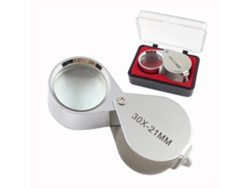 Lupa De Bolsillo Para Joyería De 30x21 Mm, Lupa Ocular Para Joyería, Rocas, Sellos, Monedas Y Relojes.