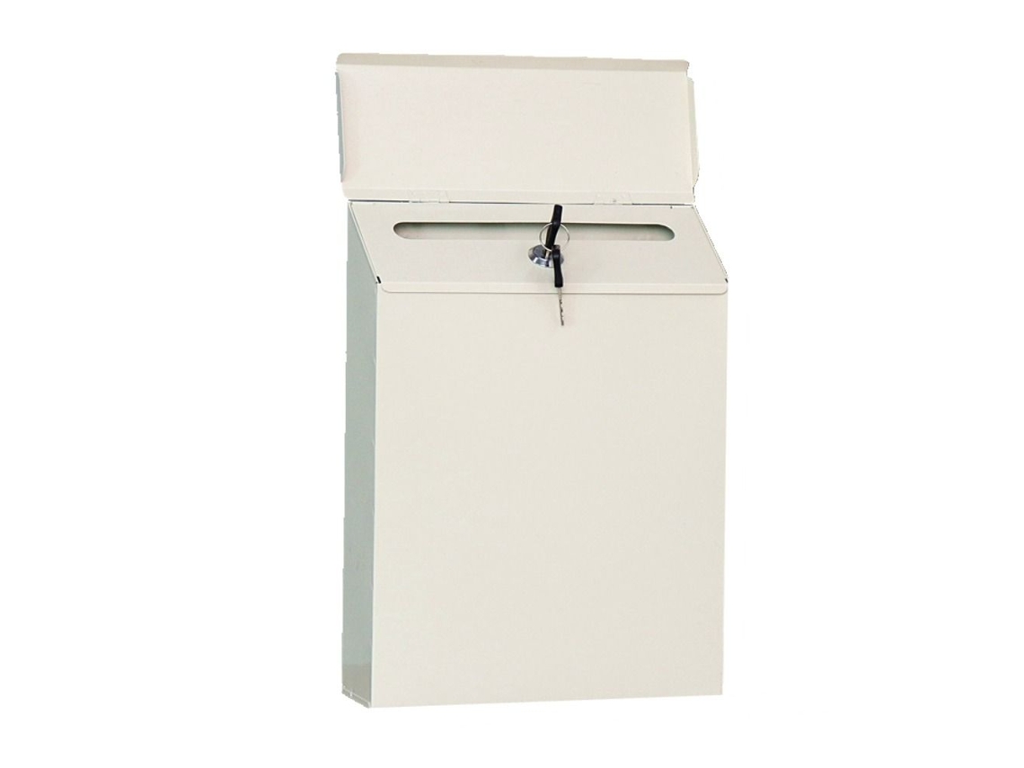 Buzón de correo con tapa blanca