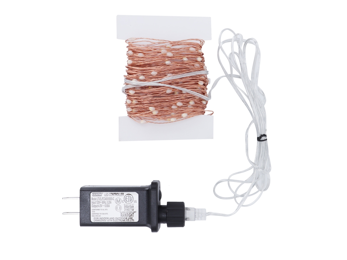 2026-luz De Cuerda De Cobre De Baja Tensión 200led Para Jardín Navidad Decoración Luz Blanca Cálida