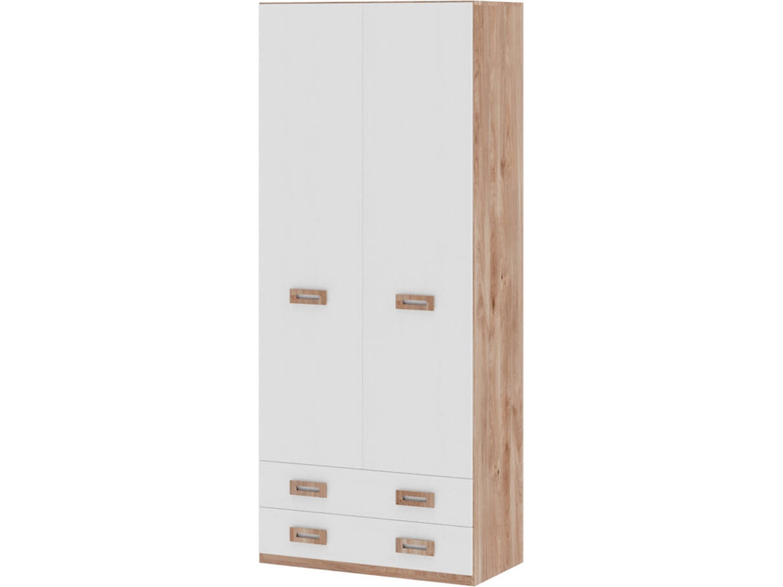 Armario MUEBLAM Roble Nieve Melamina (99x232x50 cm)