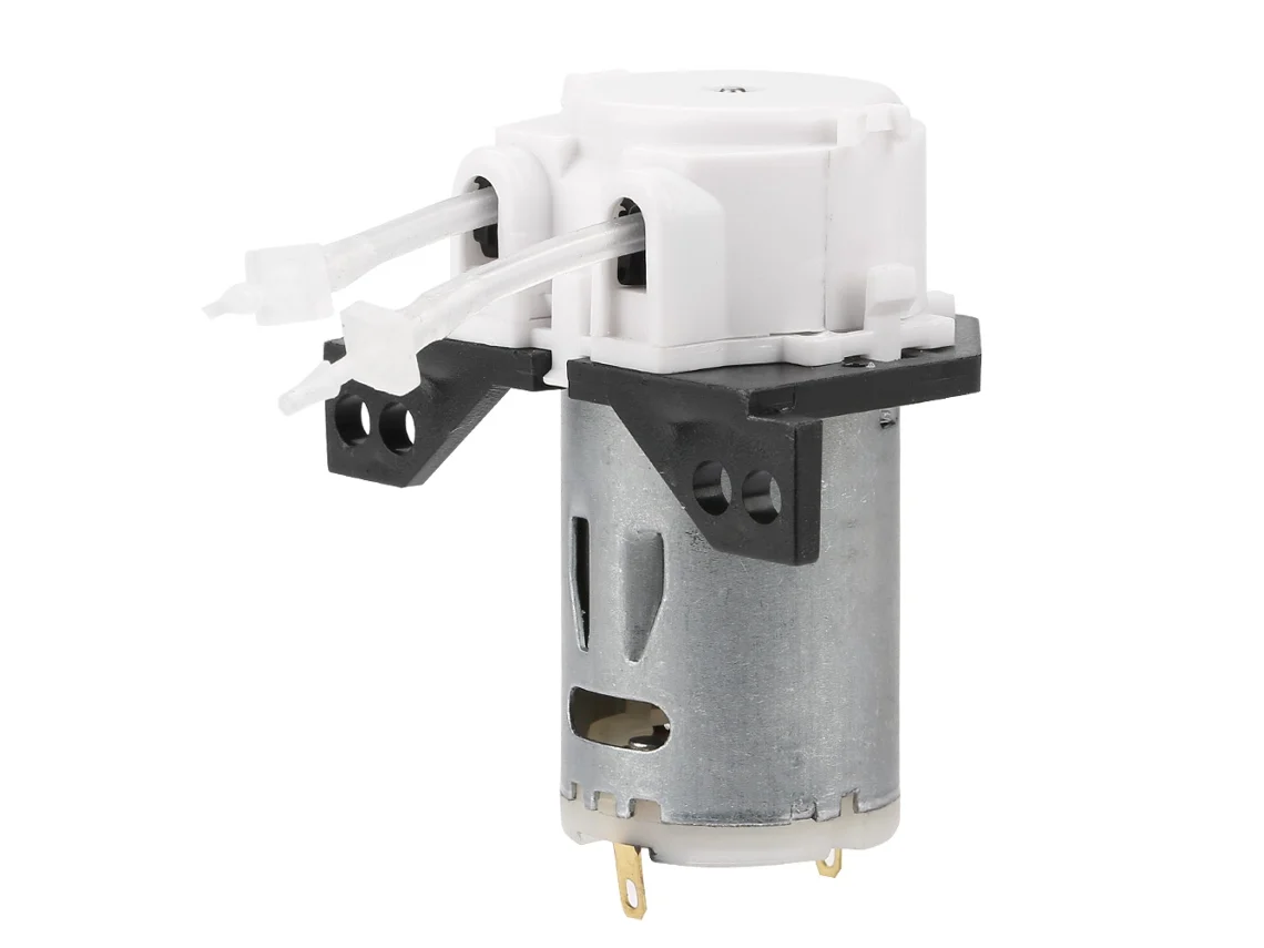 2026velora-Diy Bomba dosificadora peristáltica con cabezal de tubo para acuario, laboratorio y análisis químico, 12 V, blanca, 1*3