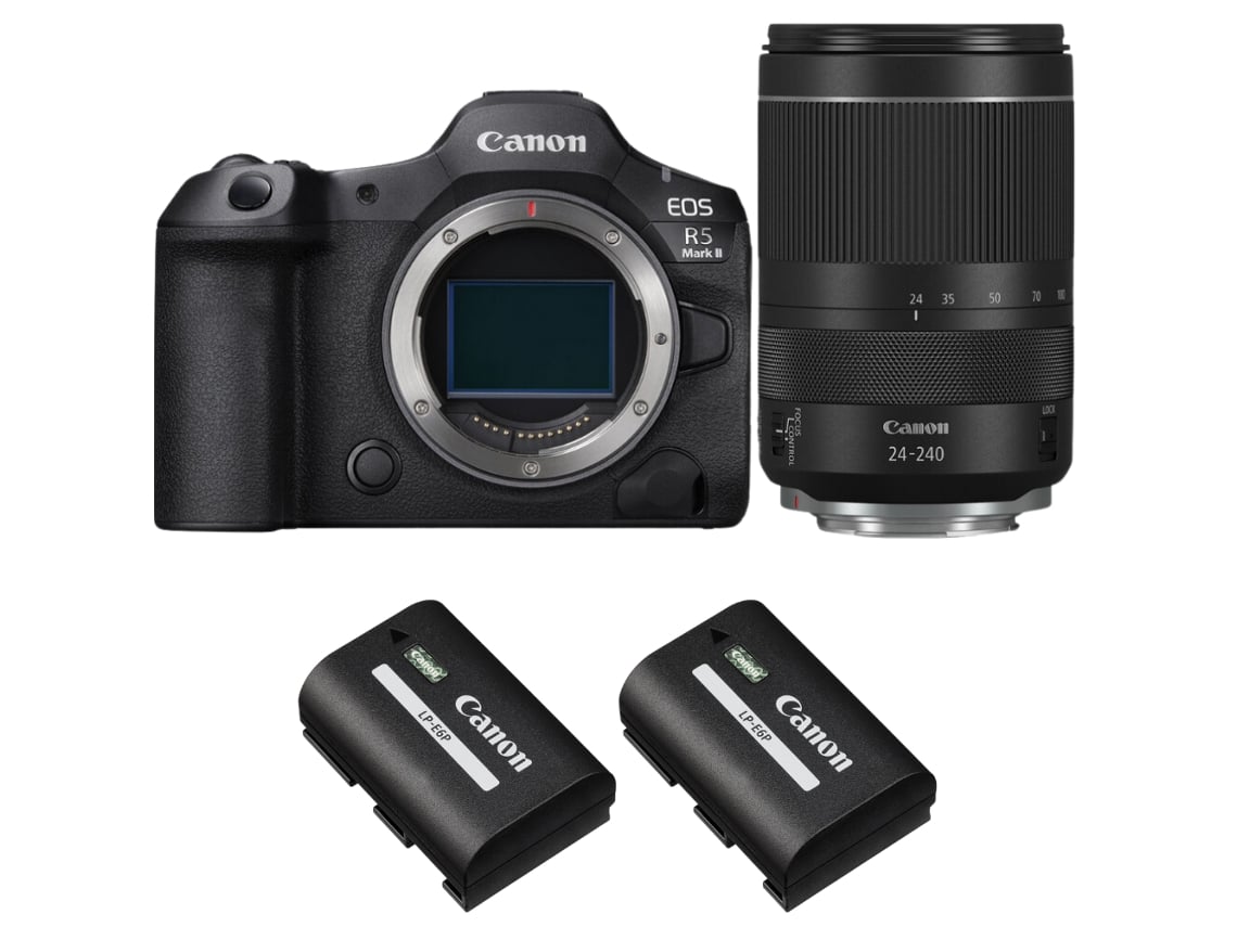 Canon Eos R5 Mark Ii + Rf 24-240mm F/4-6.3 Is Usm + 2 Canon Lp-e6p + Ebook “20 Consejos Para Fotos Que Impactan”