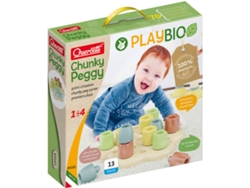 Juego Educativo QUERCETTI Play Bio & Wood Clavijas Grandes 13 pz (Edad Mínima: 1 Año - 30 x 29 x 7 cm)
