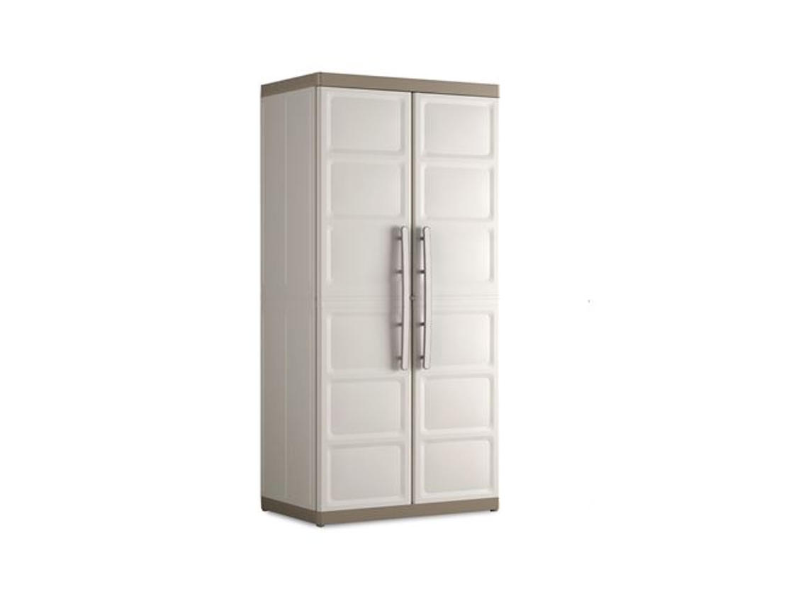 Keter Armario Interior Excellence Escobero Resina Estantería Almacenaje Resistente Cerradura Certificación Tüv 65x45x182 Wxdxh Cm