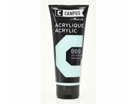 Tinta Acrílica CAMPUS (Verde Esmeralda Claro N°009 - 100ml)