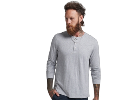Camiseta para Hombre SUPERDRY (2XL - Algodón - Gris)