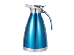 Jarra térmica de acero inoxidable, aislamiento térmico de doble pared para bebidas frías y calientes, cafetera con diseño de un botón y mango ergonómico.