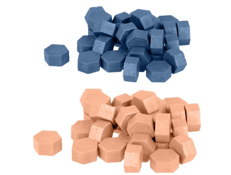 Cera ARTEMIO Cuentas Hexagonales Azul + Rosa