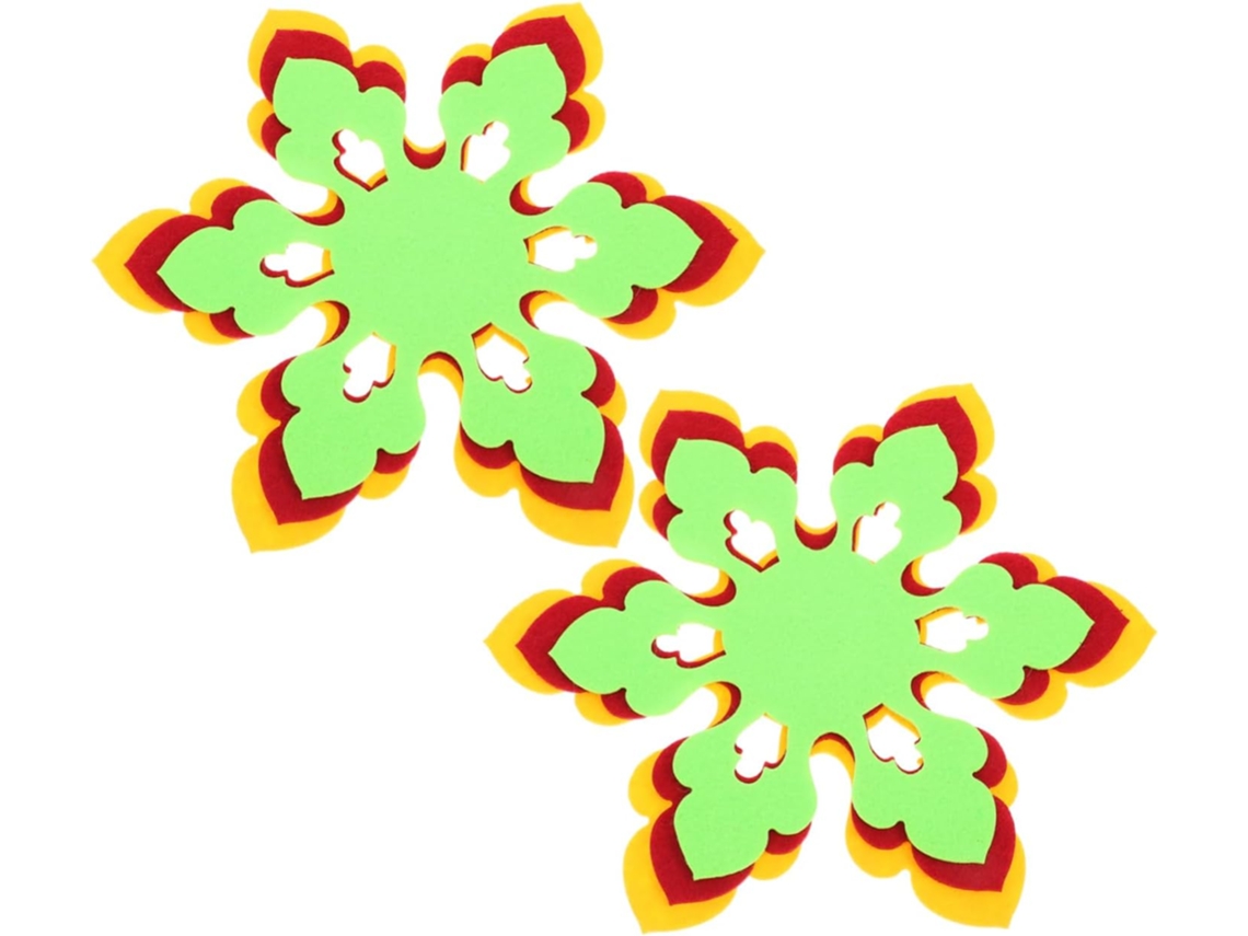 Juego de 6 manteles individuales antideslizantes con forma de flor para ollas y tazas, decoración para comedor y cocina, Vayotoy