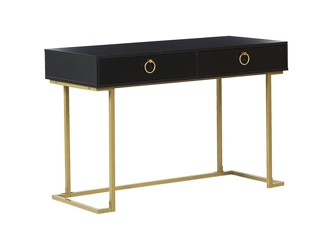 Consola BELIANI Westport de Metal, MDF Negro 115x50x77