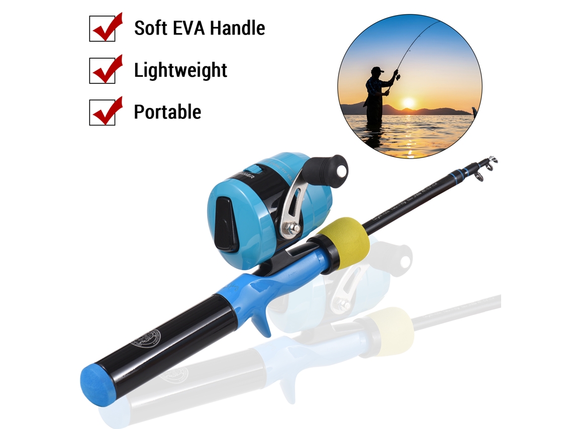 Kit De Caña Y Carrete De Pesca Para Niños Con Accesorios Y Estuche Para Niños Y Niñas.