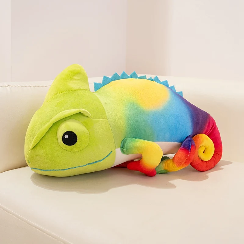 (color, 45-48 Cm) Lindo Peluche De Camaleón, Cojín Para El Hogar, Regalo Para Niños