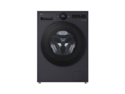 Lavadora LG F14X76BMST de carga frontal, 11 kg, 1360 rpm, color negro