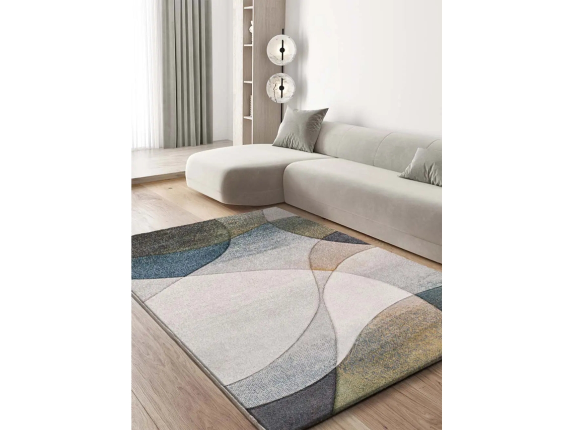 Alfombra Interior Abstracto - Atticgo - Badet Gris / Azul 200x290 Cm