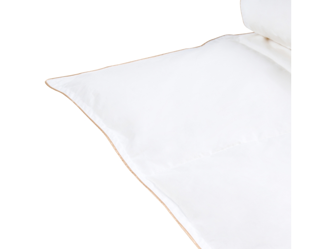 Edredão Luxuoso Com Enchimento Natural Beliani Eiger De Algodão Branco 150x200x1