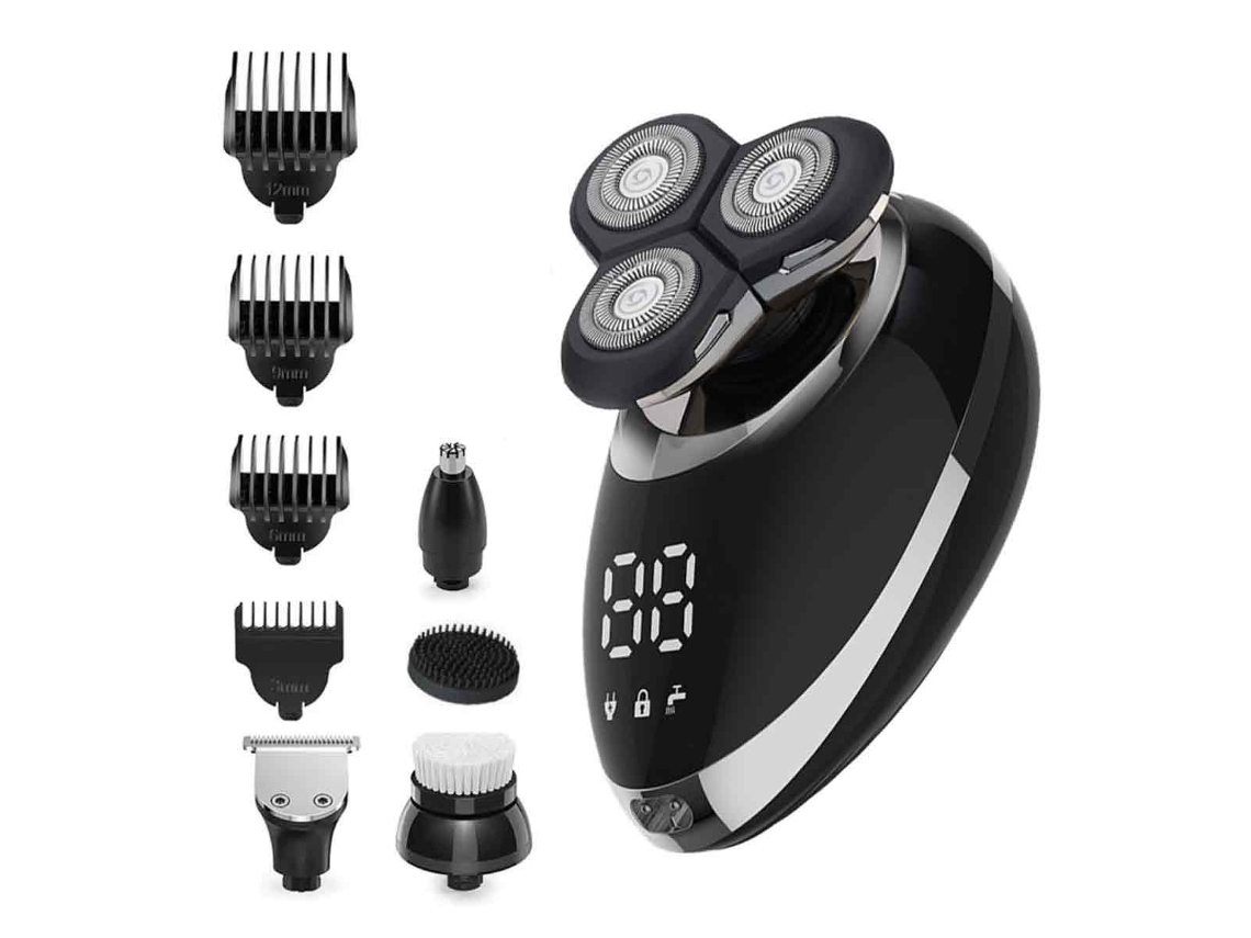 Máquina de Afeitar Multifuncional, Lavable, Pantalla Digital, Recargable, Recortadora de Cabello KOFIHETY