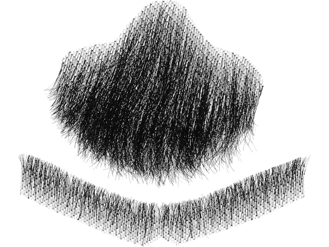 Bigode Falso Feito De Cabelo Natural, Barba Realista Para Fantasias Confortáveis E