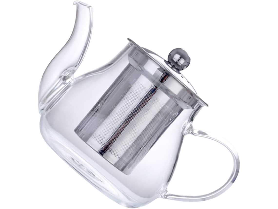 Tetera Transparente Con Filtro, Asa Y Diseño De Sobremesa Fácil De Usar.