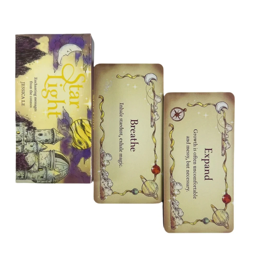 Juego De Cartas Mini Starlight De 40 Piezas: Mensajes Encantadores Del Universo, Cartas Del Oráculo Del Tarot