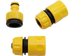 Juego de 3 conectores para manguera de jardín, acoplamientos de conexión rápida, conexión de rosca hembra de 1/2'' y 1/4''.