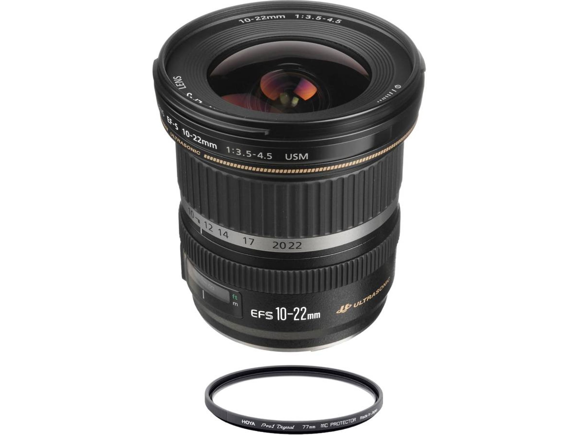 Objetivo CANON EF-S 10-22mm F3.5-4.5 USM + HOYA 77mm PRO 1D Protetor