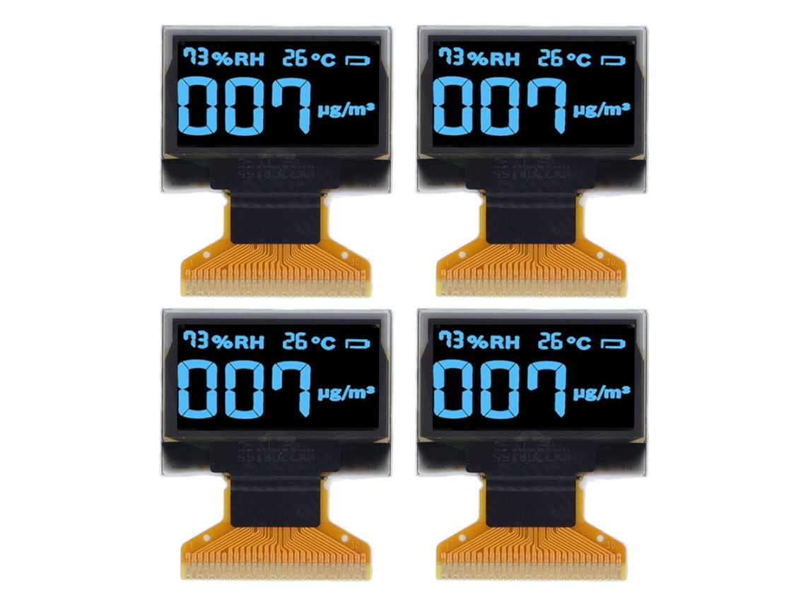 Pantalla Lcd Oled De 0.96 Pulgadas 30pin Resolución 128x64 Pantalla Clara De Visualización Azul 4 Piezas
