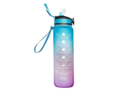 Botella De Agua Con Pajita Y Temporizador, Botella Deportiva Portátil Y Reutilizable Para Fitness, Estilo 7 Rosewell